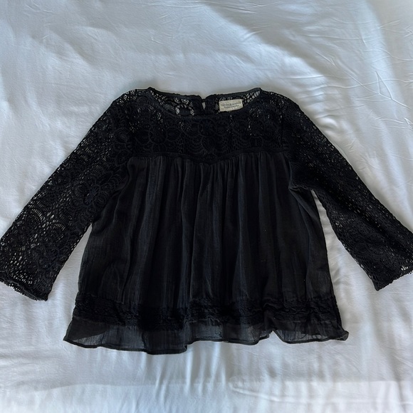 Ralph Lauren flowy cotton shirt with lace arms and detailing - Picture 1 of 4